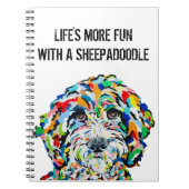 Sheepadoodle Dog Notebook 6,5" x 8,75" Notizblock (Vorderseite)