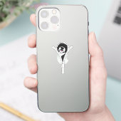 Sheepadoodle Dog Zipper Funny Puppy Downer Aufkleber (Telefon)