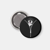Sheepadoodle Dog Zipper Funny Puppy Downer Magnet (Vorderseite/Rückseite)