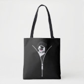 Sheepadoodle Dog Zipper Funny Puppy Downer Tasche (Vorderseite)