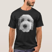 Sheepadoodle-glückliches Gesicht T-Shirt (Vorderseite)