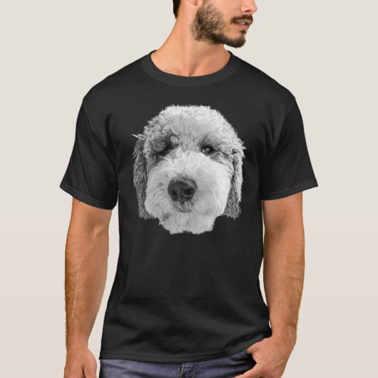 Sheepadoodle-glückliches Gesicht T-Shirt (Vorderseite)