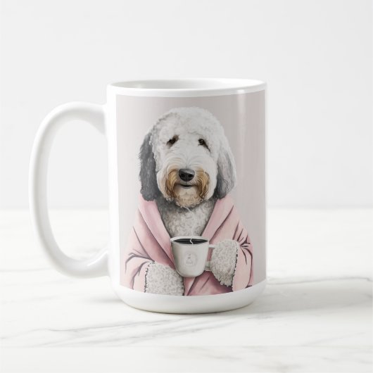Sheepadoodle, goldendoodle, labradoodle niedliches kaffeetasse (Links)