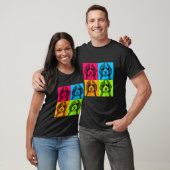 Sheepadoodle-Hund Pop-Art-Design-Illustration Farb T-Shirt (Unisex)