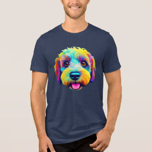 Sheepadoodle in voller Farbe! Tri-Blend Shirt