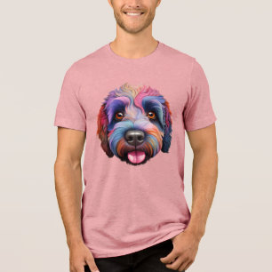 Sheepadoodle-Lächeln Tri-Blend Shirt