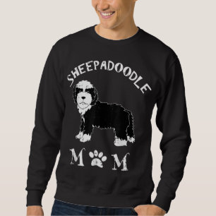 Sheepadoodle Mama Welpen Niedliches Tier Tierhund Sweatshirt