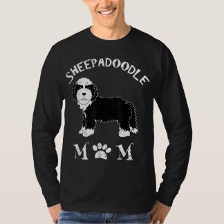 Sheepadoodle Mama Welpen Niedliches Tier Tierhund T-Shirt
