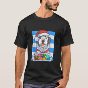 Sheepadoodle Niedlich Hund Weihnachtsmann Weihnach T-Shirt