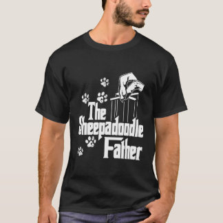 Sheepadoodle-Pater Hund Vater Pfow Print Cool Anim T-Shirt