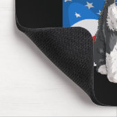 Sheepadoodle Patriotic Merica 4. Juli Amerikaner Mousepad (Ecke)