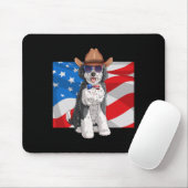 Sheepadoodle Patriotic Merica 4. Juli Amerikaner Mousepad (Mit Mouse)
