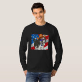 Sheepadoodle Patriotic Merica 4th Of July American T-Shirt (Vorne ganz)