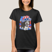Sheepadoodle Patriotic Uncle Sam 4th Of July Ameri T-Shirt (Vorderseite)