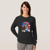 Sheepadoodle Patriotischer Onkel Sam 4. Juli Ameri T-Shirt (Vorne ganz)