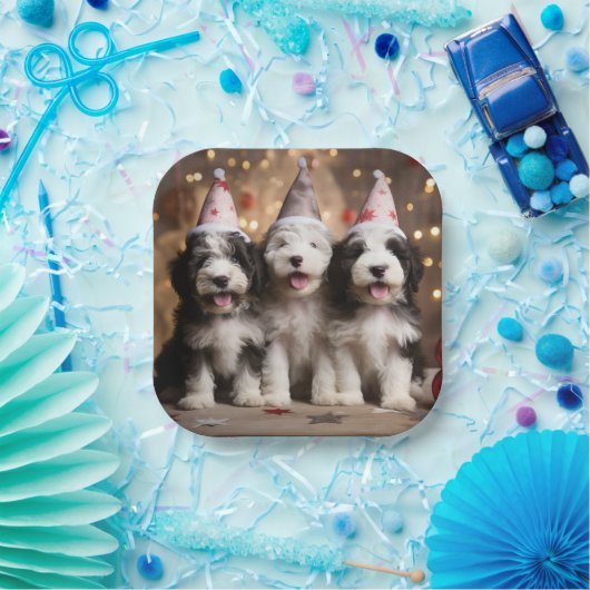Sheepadoodle Puppy Celebration Teller (Party)
