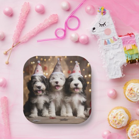 Sheepadoodle Puppy Celebration Teller (Party)
