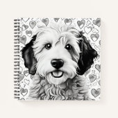 Sheepadoodle Puppy-Notebook Notizblock (Vorderseite)