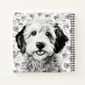Sheepadoodle Puppy-Notebook Notizblock (Rückseite)