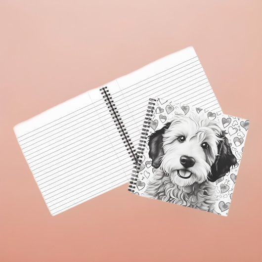 Sheepadoodle Puppy-Notebook Notizblock
