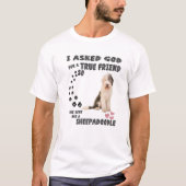 Sheepadoodle Quote Mom Sheepdogpoo Dad, Cute Sheep T-Shirt (Vorderseite)