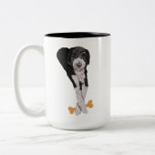 Sheepadoodle und Knochen Kaffeetasse (Links)