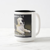 Sheepadoodod-Tasse Zweifarbige Tasse (VorderseiteRechts)