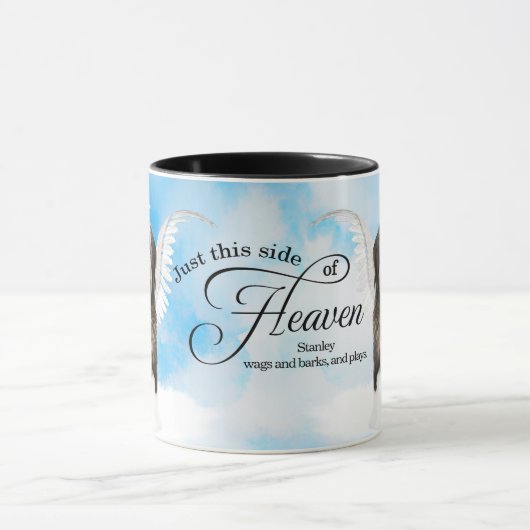 Sheepdog Angel in Heaven Personalized Memorial Tasse (Zentrum)