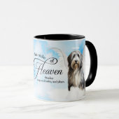 Sheepdog Angel in Heaven Personalized Memorial Tasse (VorderseiteRechts)