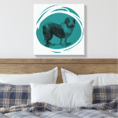 Sheepdog Leinwanddruck (Insitu (Schlafzimmer))
