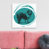 Sheepdog Leinwanddruck (Insitu (Wohnzimmer))
