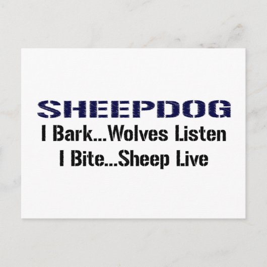 Sheepdog Postkarte (Vorderseite)
