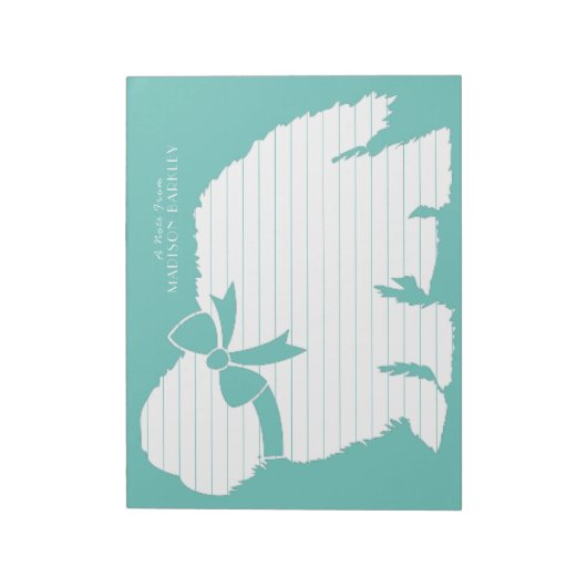 Sheepdog Puppy Old English Sheep Dog Notizblock (Rotiert)