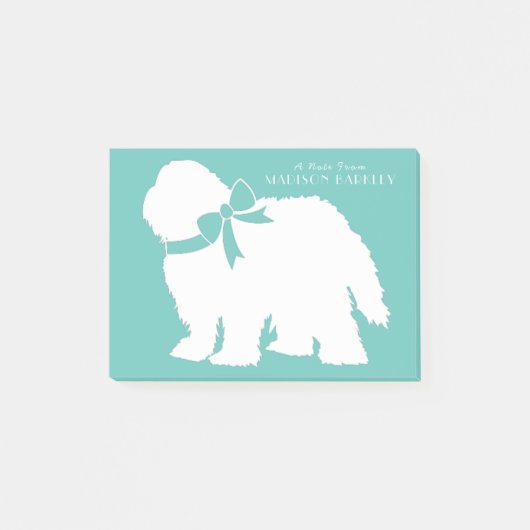 Sheepdog Puppy Old English Sheep Dog Post-it Klebezettel (Vorderseite)
