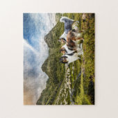 Sheepherding Rough-Colliese im schottischen Hochla Puzzle (Vertikal)