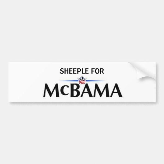 Sheeple für McBama Autoaufkleber (Vorne)