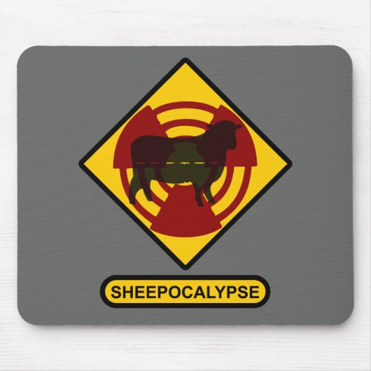 Sheepocalypse Zeichen 1 Mousepad (Vorne)