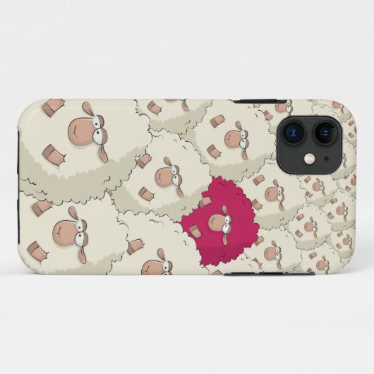 Sheeps Pattern Case-Mate iPhone Hülle (Rückseite (Horizontal))