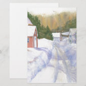 Sheepscott Maine Road Briefpapier (Vorne/Hinten)