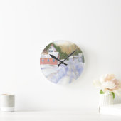 Sheepscott Maine Road Runde Wanduhr (Zuhause)