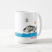 Sheepshead-Fisch-Tasse Kaffeetasse (VorderseiteRechts)