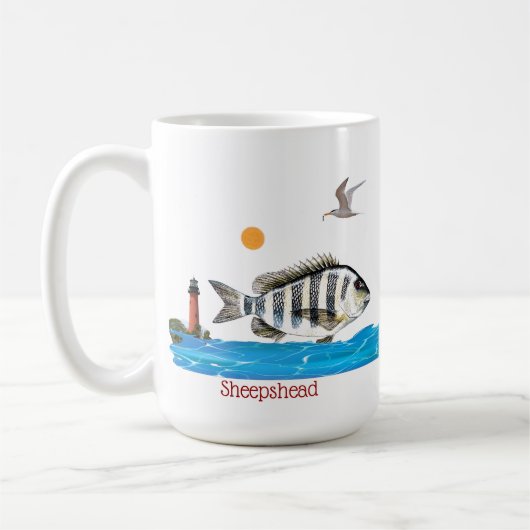 Sheepshead-Fisch-Tasse Kaffeetasse (Links)