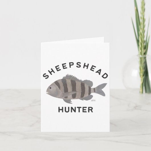 Sheepshead Hunter Fischen Karte (Vorderseite)
