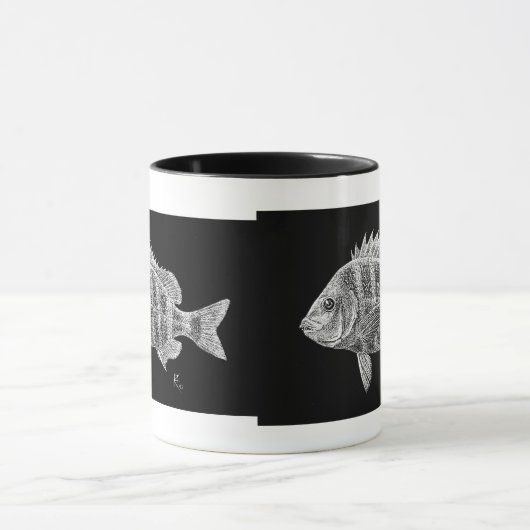 Sheepsheadfische auf Tasse (Zentrum)