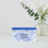 Sheer Blue White Abstrakt Tile Artwork Template Visitenkarte (Stehend Vorderseite)