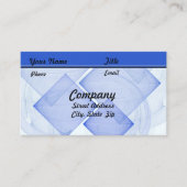 Sheer Blue White Abstrakt Tile Artwork Template Visitenkarte (Vorderseite)