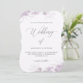 Sheer Botanical Floral Overlay Foto Wedding Einladung (Stehend Vorderseite)