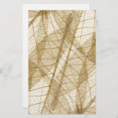 Sheer Cream Beige Lace Blätter Briefpapier (Vorne/Hinten)