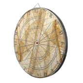 Sheer Cream Beige Lace Blätter Dartscheibe (Vorderseite rechts)