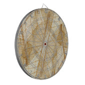 Sheer Cream Beige Lace Blätter Dartscheibe (Vorderseite Links)